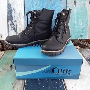 Cliffs by White Mountain black combat/moto boots